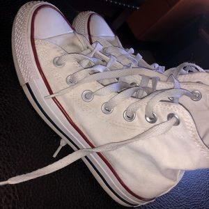 all white high top converse